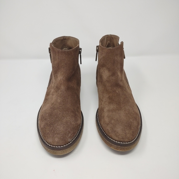 NEW Italeau Foliana 37.5 brown suede ankle boots booties NWOB - Picture 5 of 11